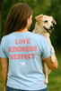 T-shirt: Treat People Like Dogs (Light Blue) by Dog is Good