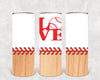Love Baseball 20 oz Skinny Tumbler by Anchored Grace Boutique