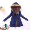 Luxurious Autumn Winter Women Cotton Jacket Padded Casual Slim Coat Emboridery Hooded Size 3XL Wadded Overcoat by Stevvex