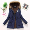 Luxurious Autumn Winter Women Cotton Jacket Padded Casual Slim Coat Emboridery Hooded Size 3XL Wadded Overcoat by Stevvex