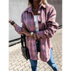 Luxurious Fashionable Women's Long Sleeve Plaid Shirt Coats Top Spring Autumn Casual Lapel Cardigan ,Jackets ,Outerwear,Streetwear by Stevvex