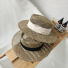 Luxurious New Handmade Straw Beach Hat For Women Summer Hat Luxury Cap Fashion Straw Hat Flat Sun Protection Hats Beautiful Unique Design 55-60cm by Stevvex