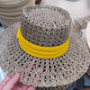 Luxurious New Handmade Straw Beach Hat For Women Summer Hat Luxury Cap Fashion Straw Hat Flat Sun Protection Hats Beautiful Unique Design 55-60cm by Stevvex