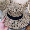 Luxurious New Handmade Straw Beach Hat For Women Summer Hat Luxury Cap Fashion Straw Hat Flat Sun Protection Hats Beautiful Unique Design 55-60cm by Stevvex