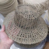 Luxurious New Handmade Straw Beach Hat For Women Summer Hat Luxury Cap Fashion Straw Hat Flat Sun Protection Hats Beautiful Unique Design 55-60cm by Stevvex