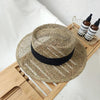 Luxurious New Handmade Straw Beach Hat For Women Summer Hat Luxury Cap Fashion Straw Hat Flat Sun Protection Hats Beautiful Unique Design 55-60cm by Stevvex
