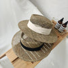 Luxurious New Handmade Straw Beach Hat For Women Summer Hat Luxury Cap Fashion Straw Hat Flat Sun Protection Hats Beautiful Unique Design 55-60cm by Stevvex