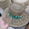 Luxurious New Handmade Straw Beach Hat For Women Summer Hat Luxury Cap Fashion Straw Hat Flat Sun Protection Hats Beautiful Unique Design 55-60cm by Stevvex