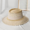 Luxurious New Handmade Straw Beach Hat For Women Summer Hat Luxury Cap Fashion Straw Hat Flat Sun Protection Hats Beautiful Unique Design 55-60cm by Stevvex