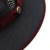 Luxurious Unique Couple Hats Wide Brim Fedora Hat Winter Autumn Trendy Fedora Hat Women Black Red Wedding Hat With Feather Belts For Hats Men Beautiful Gentleman Elegant Classical Hat by Stevvex
