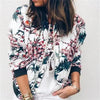 Luxurious Women Floral Jackets Spring Summer Long Sleeve Zipper Print Bomber Jacket Casual Pocket Slim Female Fashion Outwears Plus Size by Stevvex