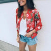 Luxurious Women Floral Jackets Spring Summer Long Sleeve Zipper Print Bomber Jacket Casual Pocket Slim Female Fashion Outwears Plus Size by Stevvex