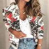 Luxurious Women Floral Jackets Spring Summer Long Sleeve Zipper Print Bomber Jacket Casual Pocket Slim Female Fashion Outwears Plus Size by Stevvex