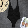 Luxury Black Female Swimsuit Vintage One Piece Ruffled Push Up Tummy Control Swimwear Halter One Piece Slimming Retro Swimsuit Women's Plus Size Push Up Bathing Suit Solid Red Swimwear Women Padded Bathing Suits by Stevvex