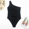 Luxury Black Female Swimsuit Vintage One Piece Ruffled Push Up Tummy Control Swimwear Halter One Piece Slimming Retro Swimsuit Women's Plus Size Push Up Bathing Suit Solid Red Swimwear Women Padded Bathing Suits by Stevvex