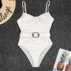 Luxury Black Female Swimsuit Vintage One Piece Ruffled Push Up Tummy Control Swimwear Halter One Piece Slimming Retro Swimsuit Women's Plus Size Push Up Bathing Suit Solid Red Swimwear Women Padded Bathing Suits by Stevvex