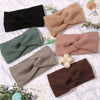 Luxury Fashion Winter Soft Solid Color Elastic Elegant Wide Knitting Cross Lightweight Headband Yoga Turban Bandage Bandanas Hair Bands For Women by Stevvex