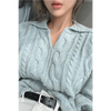 Luxury Kitty Retro Women Sweater Pullovers Knitted Casual Solid Autumn Turn-down Collar Feminine Loose All Match Soft Sweet Tops by Stevvex