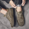 Luxury Leather Men's Sneakers Lace Up Mens Casual Outdoor Canvas Shoes Handmade Fashion Walking Sneakers Comfortable Modern Design Sneakers For Man by Stevvex