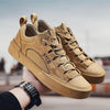 Luxury Leather Men's Sneakers Lace Up Mens Casual Outdoor Canvas Shoes Handmade Fashion Walking Sneakers Comfortable Modern Design Sneakers For Man by Stevvex