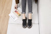 Luxury Leather Womens Sneakers Spring Shoes New Genuine Leather Casual Women Fashion Flat Girl Student Shoes Comfortable Women's Casual Flats Elegant Soft Walking Sneakers by Stevvex