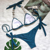 Luxury Purple Halter Crystal Diamond Bikini Female Swimsuit Women Swimwear Rhinestone Bikini Set Bathing Suit Women's Swimwear Rhinestone Halter Low Waist Tie Side Bikini Set 2 Pieces Crystal Diamond Swimsuit by Stevvex