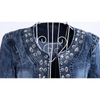Luxury Spring Fashionable Women Denim Jacket Slim Zipper Casual Short Sequins Outerwear Ladies Vintage Crystal Biker by Stevvex