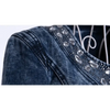 Luxury Spring Fashionable Women Denim Jacket Slim Zipper Casual Short Sequins Outerwear Ladies Vintage Crystal Biker by Stevvex