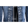 Luxury Spring Fashionable Women Denim Jacket Slim Zipper Casual Short Sequins Outerwear Ladies Vintage Crystal Biker by Stevvex