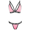 Luxury Summer Swimwear Solid Lingerie Underwear Set Women Letter Solid Patchwork Bikini Set Classic Design Underwear G-String Set Women's Bikini Triangle Solid Two Piece Bathing Suit by Stevvex