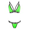 Luxury Summer Swimwear Solid Lingerie Underwear Set Women Letter Solid Patchwork Bikini Set Classic Design Underwear G-String Set Women's Bikini Triangle Solid Two Piece Bathing Suit by Stevvex