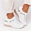 Luxury White Womens Casual Shoes Height Increasing Sport Shoes Air Cushion Comfortable Sneakers Vulcanized Shoes Womens Platform Slip-on High Top Sneakers by Stevvex