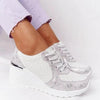 Luxury White Womens Casual Shoes Height Increasing Sport Shoes Air Cushion Comfortable Sneakers Vulcanized Shoes Womens Platform Slip-on High Top Sneakers by Stevvex