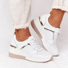 Luxury White Womens Casual Shoes Height Increasing Sport Shoes Air Cushion Comfortable Sneakers Vulcanized Shoes Womens Platform Slip-on High Top Sneakers by Stevvex