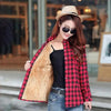 Luxury Winter Warm, Plus Velvet Thicken Plaid Shirt Style Coat Jacket For Women Clothes/Tops/Casual/Jacket/Outerwear For Female by Stevvex