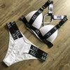 Luxury Women Bikini Set Letter Print Swimsuit Female Push Up Bandage Black Swimwear Women Bikini Set Swimming Bathing Suit Women Swimsuit Bikini Set Letter Print Swimwear Bathing Suit by Stevvex