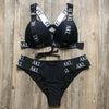Luxury Women Bikini Set Letter Print Swimsuit Female Push Up Bandage Black Swimwear Women Bikini Set Swimming Bathing Suit Women Swimsuit Bikini Set Letter Print Swimwear Bathing Suit by Stevvex