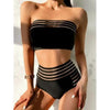 Luxury Women Black Bikini High Waist Swimwear Female 2 Pieces Set Swimsuit Bathing Suit Women Beach Women's High Waisted Bandage Bikini Set Two Piece Push Up Swimsuits by Stevvex
