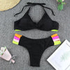 Luxury Women Black Bikini High Waist Swimwear Female 2 Pieces Set Swimsuit Bathing Suit Women Beach Women's High Waisted Bandage Bikini Set Two Piece Push Up Swimsuits by Stevvex