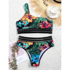 Luxury Women Black Bikini High Waist Swimwear Female 2 Pieces Set Swimsuit Bathing Suit Women Beach Women's High Waisted Bandage Bikini Set Two Piece Push Up Swimsuits by Stevvex