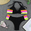 Luxury Women Black Bikini High Waist Swimwear Female 2 Pieces Set Swimsuit Bathing Suit Women Beach Women's High Waisted Bandage Bikini Set Two Piece Push Up Swimsuits by Stevvex