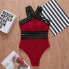 Luxury Women Black Swimsuits Women High Neck One Piece Swimsuits For Women Mesh Bathing Suits Open Back Swimwear One Piece Swimwear For Lady High Neck Bandage Cross Back Swimming Suit Female Holiday Beachwear by Stevvex