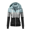 Luxury Women Patchwork Hoodie Spring Autumn Slim Hooded Jacket Fashion Long Sleeve Drawstring Pocket Hoodies Sweatshirts Women's Hoodie Color Block Casual Pullover Hoodie by Stevvex