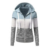 Luxury Women Patchwork Hoodie Spring Autumn Slim Hooded Jacket Fashion Long Sleeve Drawstring Pocket Hoodies Sweatshirts Women's Hoodie Color Block Casual Pullover Hoodie by Stevvex