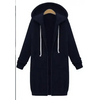 Luxury Women's Autumn Winter Thickening Hoodies Leisure Loose Hooded Jackets Pockets Plus Size Sweatshirt Sports Dresses Outwear Women's Hooded Flannel Jacket Casual Fleece Windbreaker Hoodie by Stevvex