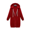 Luxury Women's Autumn Winter Thickening Hoodies Leisure Loose Hooded Jackets Pockets Plus Size Sweatshirt Sports Dresses Outwear Women's Hooded Flannel Jacket Casual Fleece Windbreaker Hoodie by Stevvex
