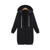 Luxury Women's Autumn Winter Thickening Hoodies Leisure Loose Hooded Jackets Pockets Plus Size Sweatshirt Sports Dresses Outwear Women's Hooded Flannel Jacket Casual Fleece Windbreaker Hoodie by Stevvex