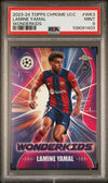 Graded 2023 Topps Chrome UCC Lamine Yamal #WK3 Wonderkids Rookie RC Soccer Card PSA 9 Mint