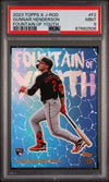 Graded 2023 Topps X JRod Gunnar Henderson #F2 Fountain of Youth Rookie RC Baseball Card PSA 9 Mint