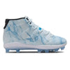 "Blue Marble" Jordan 11 Retro MCS Baseball Cleats by Stadium Custom Kicks
